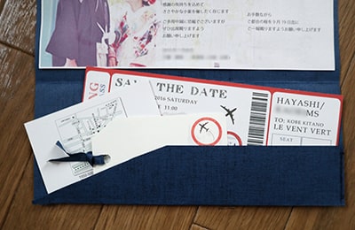 結婚式ペーパーアイテム制作記録 航空券風招待状を手作りしました 1weekヨーロッパ