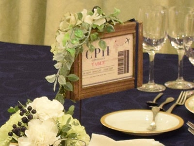 結婚式のテーブル札