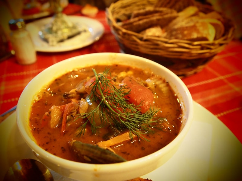 カフェジレットの海鮮スープ