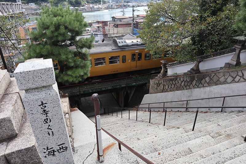 尾道浄土寺から見た線路